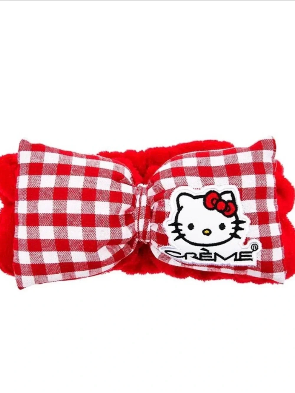 Hello Kitty Spa Headband Red White Gingham  Sanrio